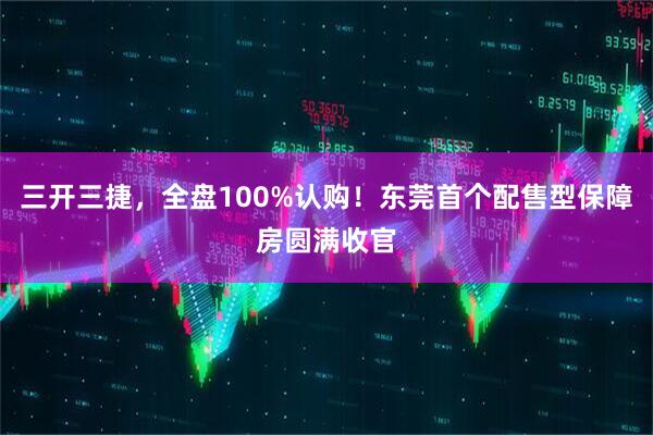 三开三捷，全盘100%认购！东莞首个配售型保障房圆满收官